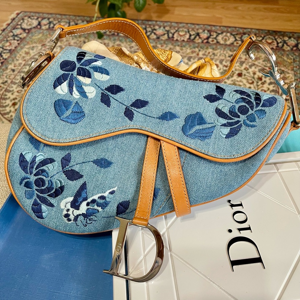 Dior saddle bag vintage denim